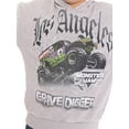 thumbnail image 6 of Monster Jam Boys' Grave Digger Graphic Mineral Wash Hoodie Sweatshirt with Long Sleeves, Sizes 4-18, 6 of 8