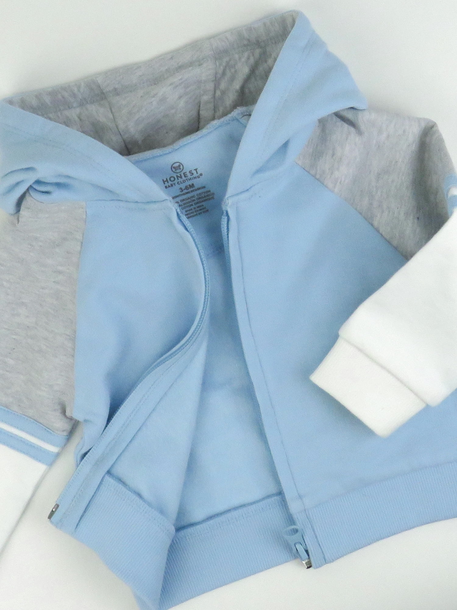 Honest Baby Clothing Organic Cotton Boy or Girl 2 Piece Zip Front Hoodie and Sweatpant Set, Newborn to 24 Months