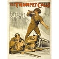 thumbnail image 2 of Norman Lindsay 12x14 Gold Ornate Wood Frame and Double Matted Museum Art Print Titled - The Trumpet Calls (1914), 2 of 4