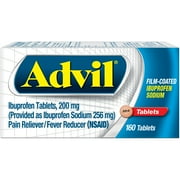 Advil Film-Coated (160 Count) Pain Reliever / Fever Reducer Tablet, 200mg Ibuprofen, Temporary Pain Relief