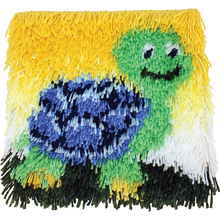 Shaggy Latch Hook Kit, 12" x 12"