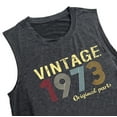 thumbnail image 4 of YI XIANG RAN Vintage 1973 Tank Top Women 50th Birthday T-Shirts Retro 50 Year Old Birthday Gift Shirt Birthday Tee, 4 of 6