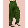 thumbnail image 3 of Stylesindia Womens Loose Fit Rayon Dhoti Pant Patiala Slawar Bottom Harem Pants Free Size (26 Inch to 38 Inch) (US, Alpha, One Size, Regular, Regular, Olive Green), 3 of 4