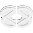 thumbnail image 2 of 10"OD x 3"ID x 4"C x 1"P Charlotte Architectural Grade PVC Contemporary Ceiling Medallion, Two Piece, 2 of 11