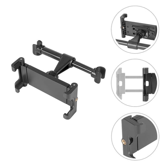 NICEXMAS Universal Black Car Backseat Phone Holder with Adjustable Arm and Secure Grip for Hands-Free Travel