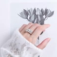 thumbnail image 2 of K-KED 3.26CTTW. Round Excellent Cut Moissanite Ring Women D Color VVS1 Sterling Silver, 2 of 9