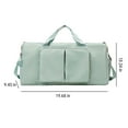 thumbnail image 3 of LACKUST Travel Duffel Tote, Gym Tote, Carry On Overnight, Trolley Sleeve, Wet Pocket, For Women,Green, 3 of 8