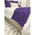thumbnail image 2 of Bed Runner Set 100% Cotton 800 TC 3 Piece Pinch Pleated Bed Runner Set, Decorative Bed Scarf, 3 Pinch Pleated Bed Runner Set and 2 Pillow Shams (King Size, Purple), 2 of 3