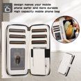 thumbnail image 3 of Crossbody Wallet Case for Samsung Galaxy S21 Ultra Chain Lanyard & Wrist Hand Strap Case with Card Slots Zipper Pocket Kickstand, Premium PU Leather Magnetic Clasp Shockproof Flip Cover, White, 3 of 9