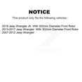 thumbnail image 2 of Transit Auto Front Rear Coated Drilled Slotted Disc Brake Rotors and Ceramic Pads Kit for Car Jeep Wrangler KDT-100265, 2 of 11