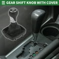 thumbnail image 2 of Unique Bargains Gear Shift Knob with Cover 6 Speed Manual Stick Shifter for Audi A3 03-13 Faux Leather Matte Red Black, 2 of 6