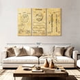 thumbnail image 2 of Elephant Stock Baseball Compilation Patent Wall Art - Horizontal Multi Panel Canvas - Living Room Wall Decor - Sports Multi Panel - Black And Beige Decor - 74" x 48", 2 of 8