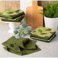 thumbnail image 5 of DII Modern Polyester Fabric and Polyamide Leaves Dishcloth in Green, 5 of 6