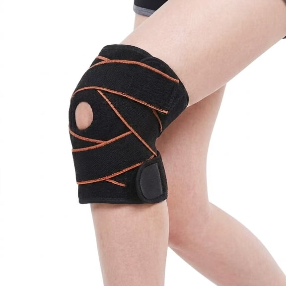 Adjustable Knee Brace Support with Silicone Pad and Side Stabilizers for Sports, Running, and Joint Pain Relief