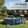 thumbnail image 2 of INTEX UltraLuxe 24ft x 52in Round Above Ground Pool Set, Sand Pump, & Saltwater System, 2 of 13