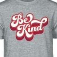 thumbnail image 3 of Teelocity Be Kind Retro Graphic T-Shirt (X-Large - Standard Fit, Athletic Heather Red Art), 3 of 4