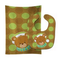 Christmas Blonde Girl Elf Toni Baby Bib & Burp Cloth