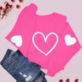 thumbnail image 6 of Valentine Sweatshirts For Women 2026 Cotton Couples Heart Graphic Crewneck Pullover Soft Fashion Valentines Sweat Shirts, 6 of 9