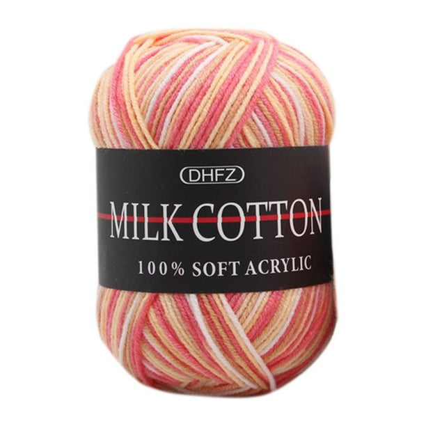 Naiovety 50g/bola colorida de 3 capas de hilo hecho a mano DIY bufanda almohada manta tejer ganchillo hilo de algodón de leche Tela de costura y artesanía 20# Naiovety JJ14706-20