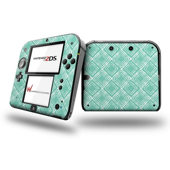 Wavey Seafoam Green - Decal Style Vinyl Skin fits Nintendo 2DS - 2DS NOT INCLUDED