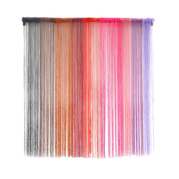 Bouanq Door String Curtain, Wall Panel Fringe Window Room Divider Blind, Home Patio Bedroom Decorative Tassel Screen Ribbon Strings Strip Silver Thread Screen for Wedding Coffee House