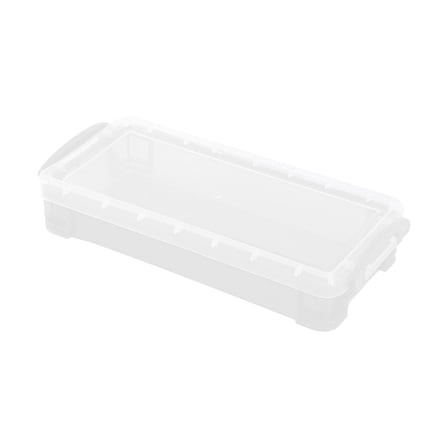 Kbndieu Transparent Plastic Pencil Box, Large Capacity Pencil Case
