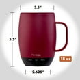 thumbnail image 3 of Nextmug Plus - Temperature-Controlled, Self-Heating Coffee Mug (Burgundy - 18 oz.), 3 of 6