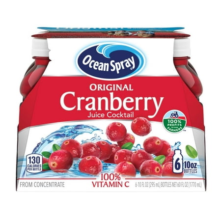 Ocean Spray Juice Cocktail, Cranberry, 10 Fl Oz, 6 Count