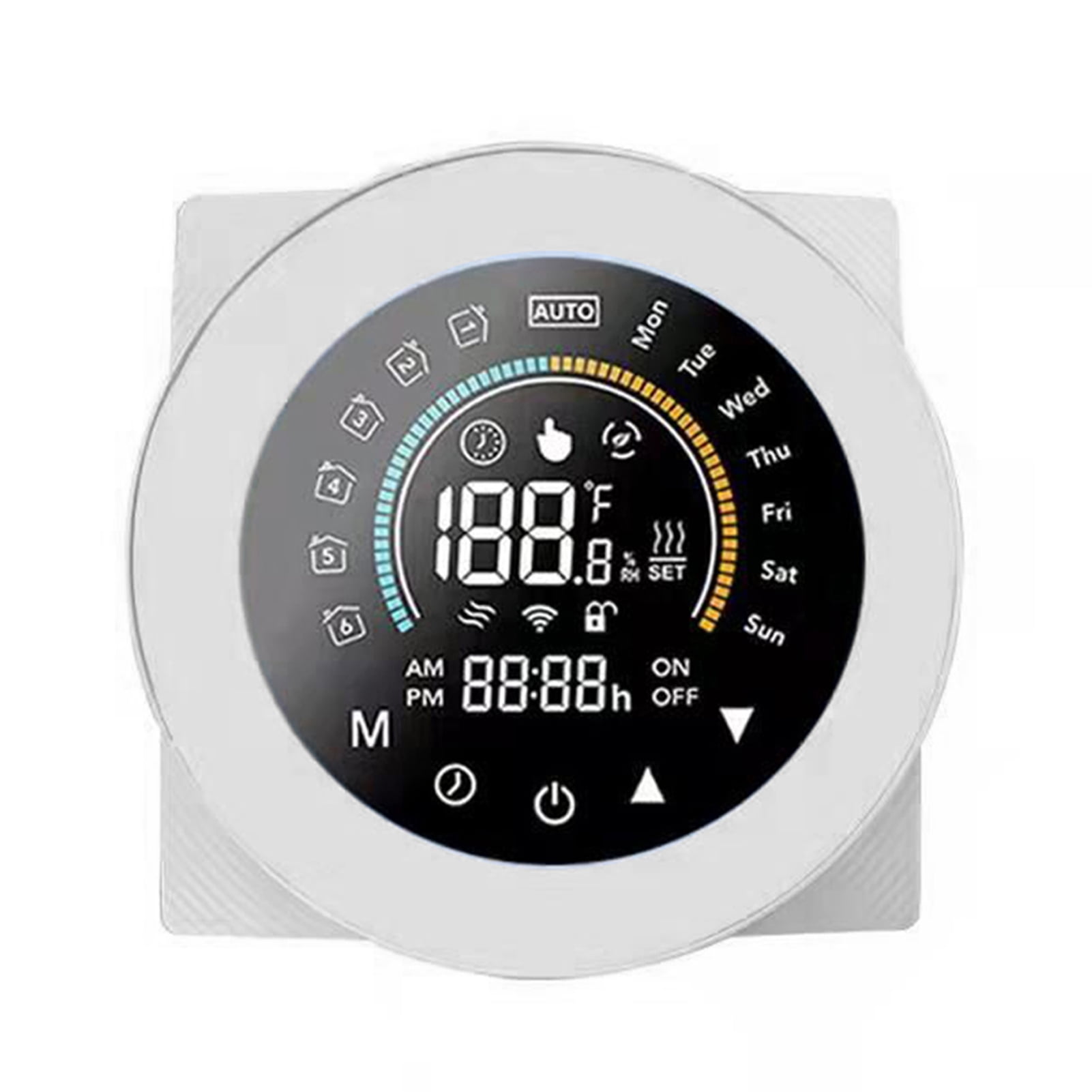 Water Heating Thermostat eWelink WiFi Smart Thermostat for Water/Gas Boiler Digital Temperature Controller Large LCD Display Touch Button Voice Control Compatible with Assistant & /Xiaodu/