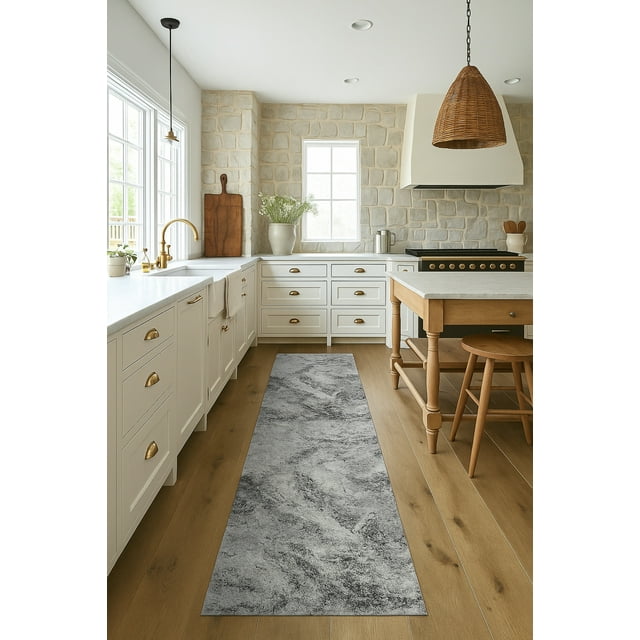 Rug Branch Collection Sakarya Tapis de couloir d'intérieur contemporain abstrait Splash