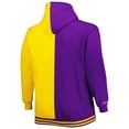thumbnail image 3 of Men's Mitchell & Ness Purple/Gold Los Angeles Lakers Big & Tall Hardwood Classics Split Pullover Hoodie, 3 of 3