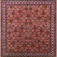 thumbnail image 1 of Ahgly Company Indoor Square Mid-Century Modern Cranberry Red Oriental Area Rugs, 4' Square, 1 of 6