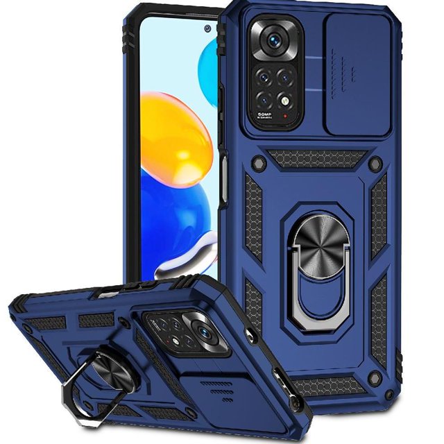 Estuche GANGXUN para Xiaomi Redmi Note 11 4G, soporte giratorio 360°, estilo mecánico y magnético