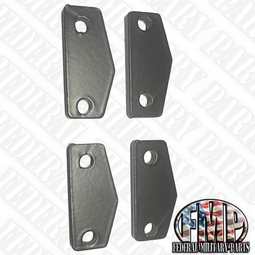 Military Door Striker Spacers,1/8 inch Solid Steel, Compatible with Military Humvee, Set of 4