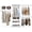 White Oak, variant on Armocity 96'' Closet Organizer System with 3 Shelving Towers and 3 Hanging Rods, 8FT Walk-in Closet System for Bedroom, Closet, White
