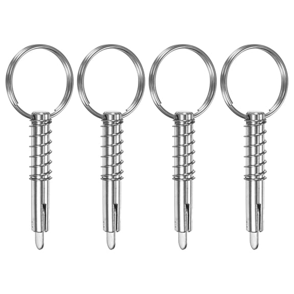 Uxcell 4-Pack Quick Release Pins, 316 Stainless Steel 8mm Dia., 41mm Usage Length Bimini Top Pin with Drop Cam & Spring for Deck Boat/Canopy, Marine Hardware