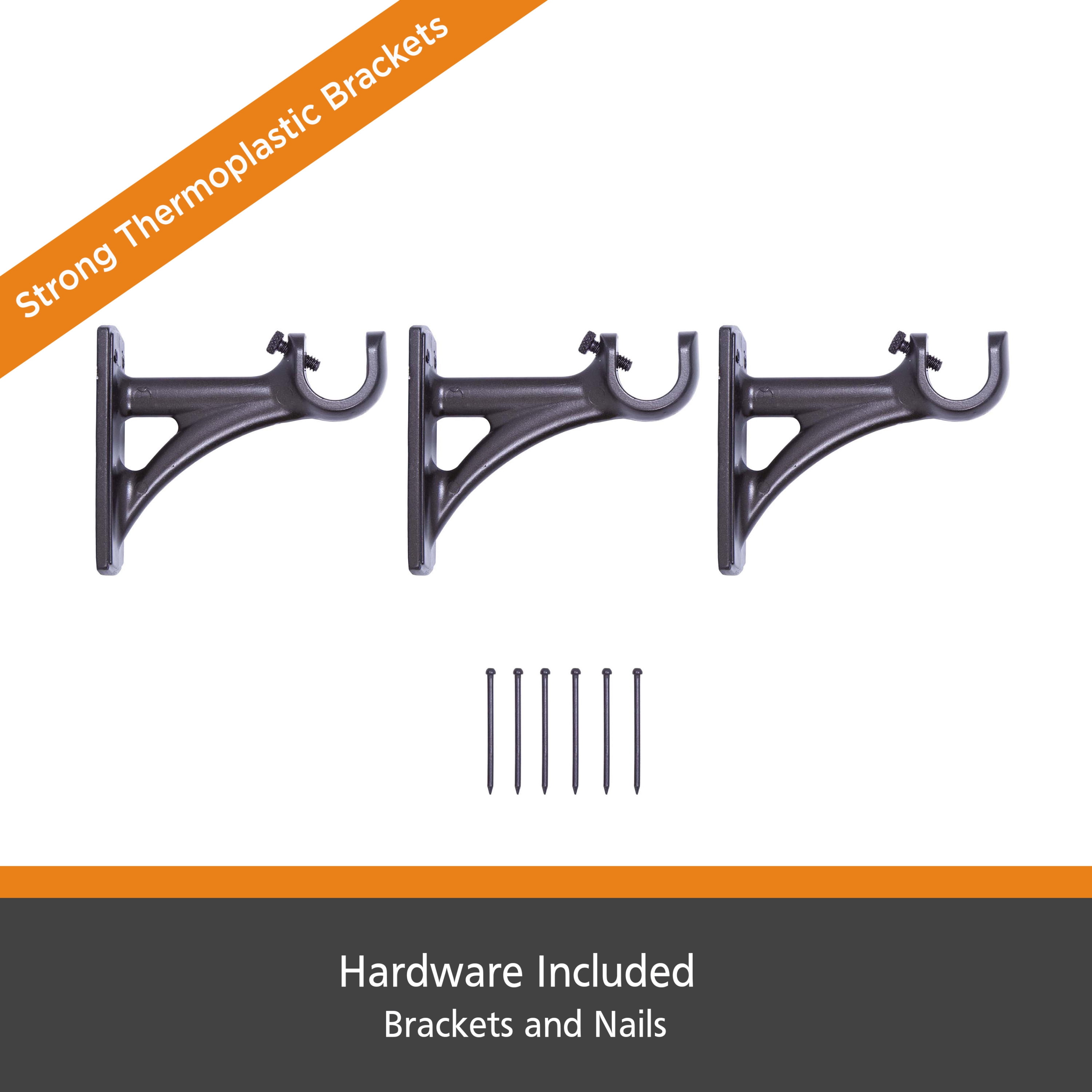 Kenney® Sunderland 3/4" Fast Fit™ Easy Install Decorative Window Curtain Rod, 42-120", Antique Copper