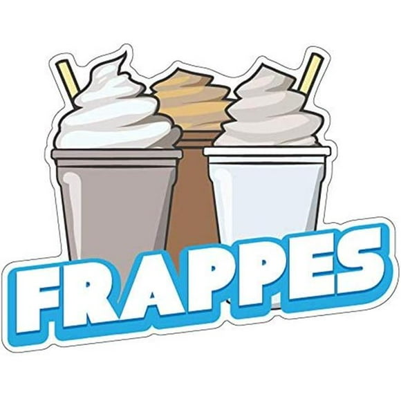 SignMission D-DC-24 Frappes19 Frappes 24 in. Decal Concession Stand Food Truck Sticker