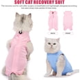 thumbnail image 2 of Minzimin 1/2Pack Cat Surgery Recovery Suit Kitten Onesie for Cats After Surgery Female Breathable Kitty Spay Suit for Abdominal Wound Skin Diseases E-Collar Alternative Wear, 2 of 7