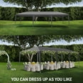 thumbnail image 6 of Ktaxon 10'X30'  Pop up Wedding Party Tent Foldable Gazebo No Sidewalls Canopy Gray, 6 of 8
