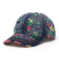 thumbnail image 4 of Peichun Retro Ripped Distressed Denim Hats for Men Women Casual Style Distressed Brim Baseball Caps with Curved Visor Unisex Adjustable Comfort Soft Top Sun Hats Navy2 One Size, 4 of 4