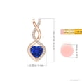thumbnail image 5 of Angara Natural Blue Sapphire Infinity Heart Pendant Necklace in 14K Rose Gold for Women - Natural Blue Sapphire Necklace, 5 of 10