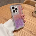 thumbnail image 2 of Compatible with iPhone 11 Case, Bling Dual Color Glitter Drip Case Shockproof Protective Sparkle Thin Slim Flexible Anti-scratch Shockproof Anti-fall Phone Case for iPhone 11,E, 2 of 14