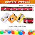 thumbnail image 2 of 4 Rolls/ 20 Yards Bumble Bee Ribbon Honey Bee Ribbon Bee Print Ribbon Bee Craft Ribbon Grosgrain Bee Ribbon Spring Bee Grosgrain for DIY Crafts Present Wrapping Hair Bow Decor, 4 Styles, 2 of 5