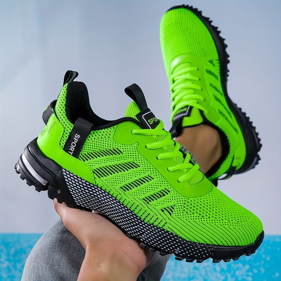 Men's Breathable Knit Running Shoes Lightweight Casual Athletic Sneakers