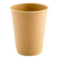 thumbnail image 2 of 12 oz Kraft Paper Coffee Cup - Double Wall - 3 1/2" x 3 1/2" x 4 1/4" - 500 count box, 2 of 3