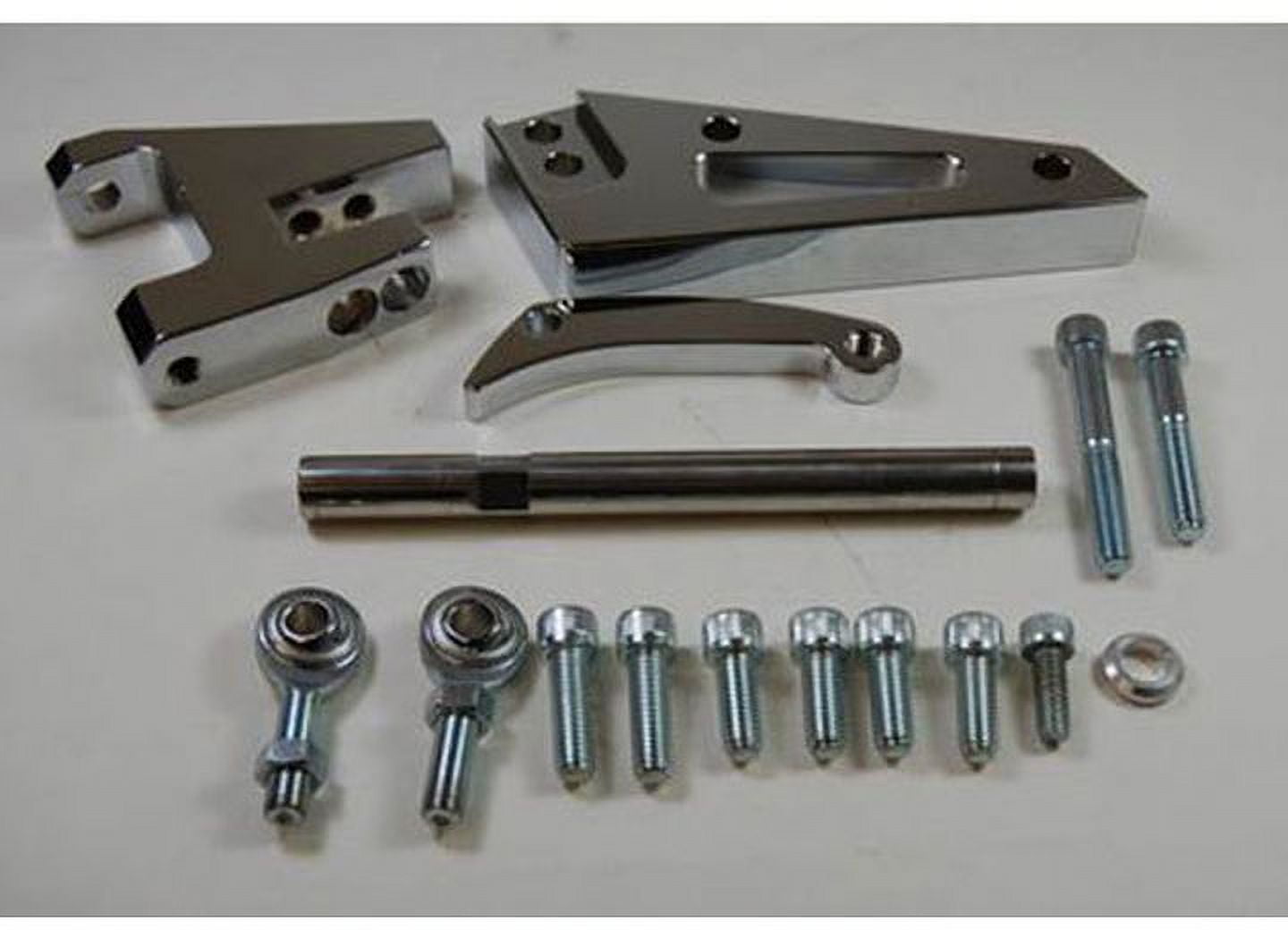 CHROME ALUMINUM SBC ALTERNATOR BRACKET SHORT WATER PUMP KT