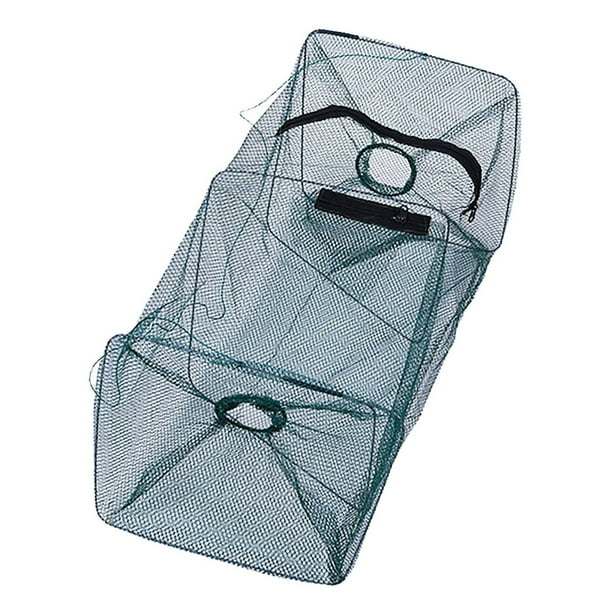 Trampa para peces y red para langostas plegable y portátil, con diseño de doble entrada, para aventuras de pesca al aire libre