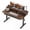 Rustic Brown, variant on 55" Electric Standing Desk with Drawers & Monitor Shelf, Height Adjustable Ergonomic Stand Up Desk with Hanging Hooks & Power cord Organizer,Black