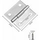 thumbnail image 3 of Bisagra plateada con tornillo de fácil instalación, bisagra plegable de acero inoxidable con capacidad de carga pesada para gabinetes y puertas, resistente al agua y a la humedad, 30 piezas, 3 of 5